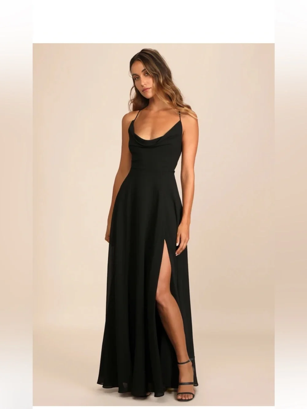 satin halter dress Yellow